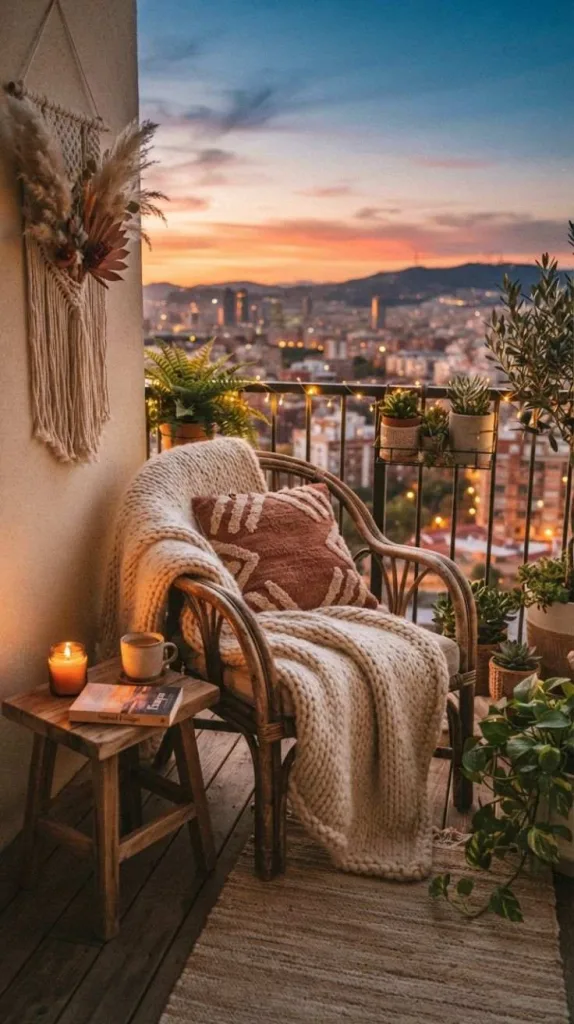 Create an Aesthetic Balcony Decor You'll Never 4 Cozy Sunset Lounge Corner