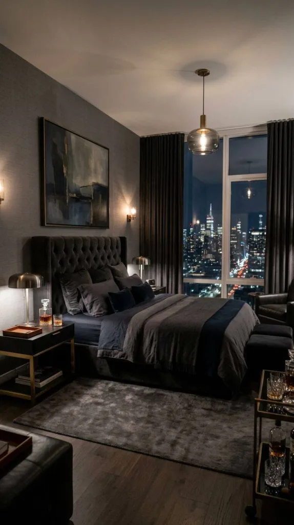 These Masculine Bedroom That Feels Like a Five-Star Suite 12 Dark Luxury Bedroom