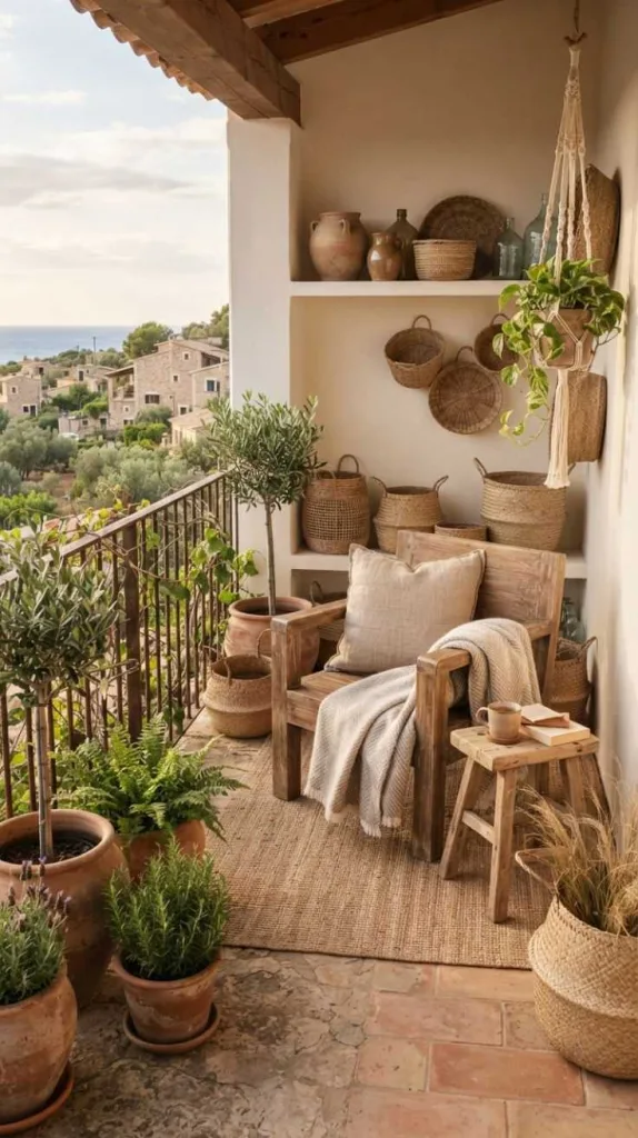 Create an Aesthetic Balcony Decor You'll Never 10 Earthy Textured Balcony Accents