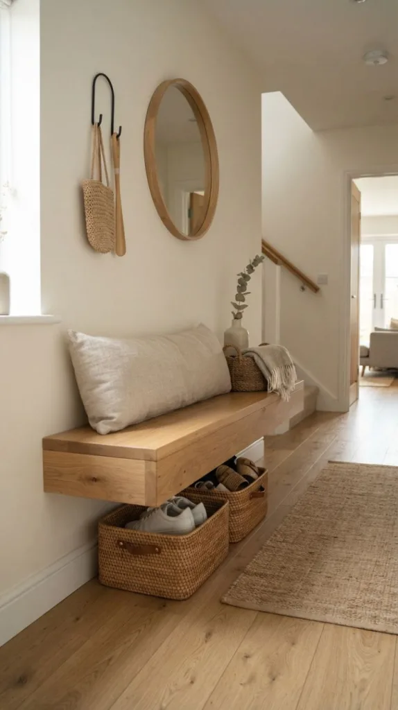 Floating Bench Hallway Design