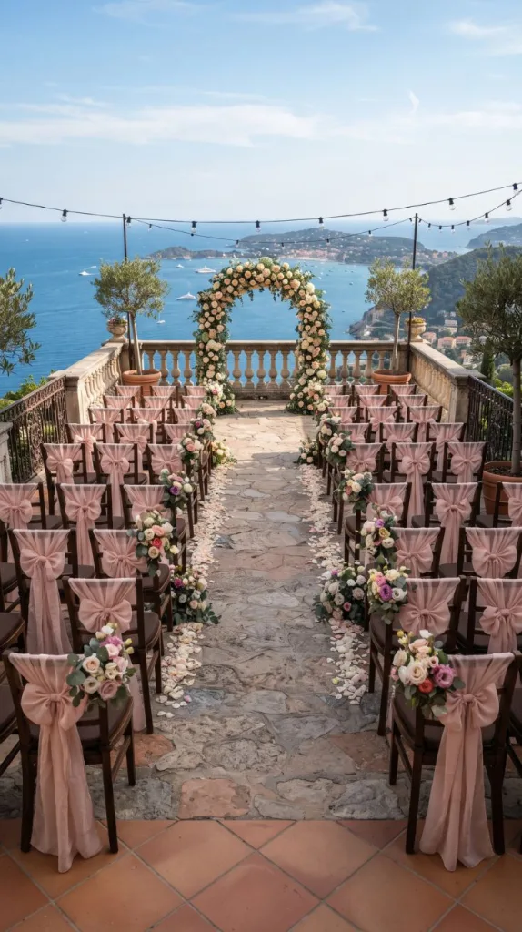 The Balcony Wedding Decor Everyone Will Be Talking About 4 Floral Chair Back Bows
