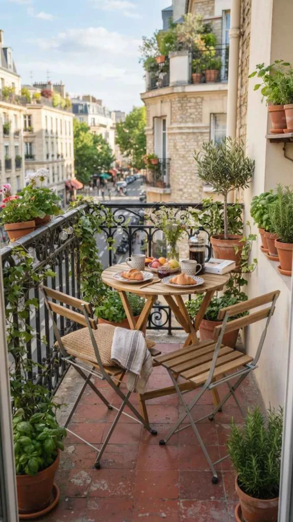 Foldable Bistro Balcony Setup