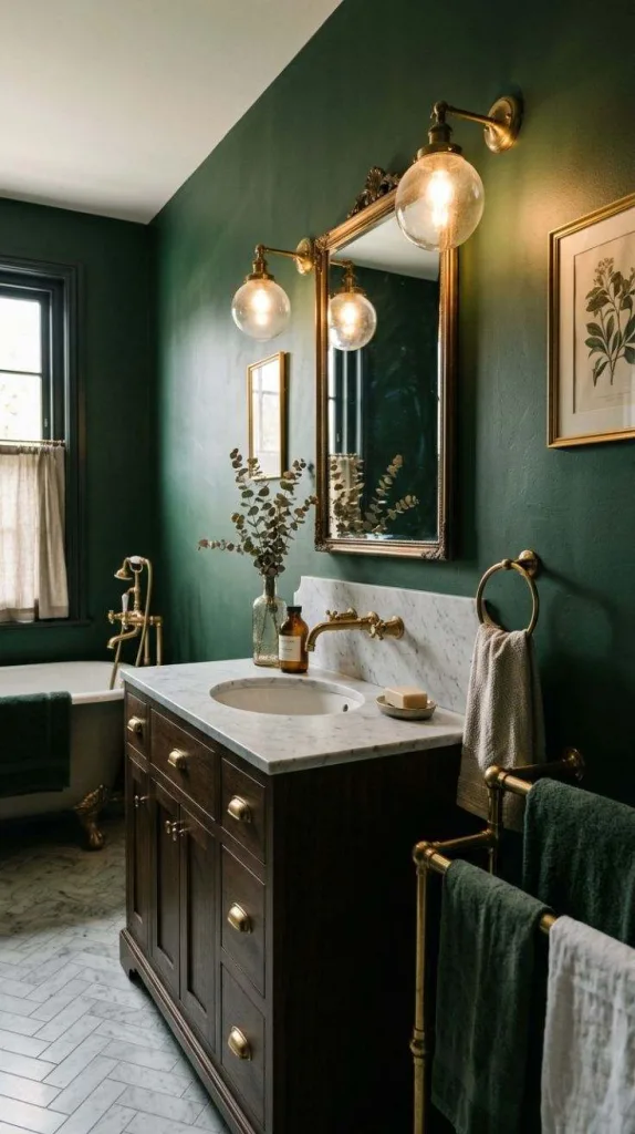 Forest Green Bathroom
