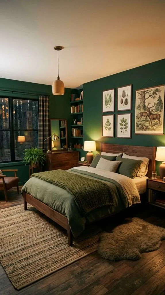 The Cozy Mens Bedroom Trend That's Taking Over Pinterest 11 Forest Retreat Bedroom
