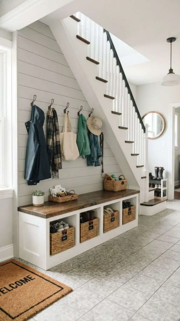 12 Under Staircase Decor for Stylish and Functional Spaces 7 Functional Mudroom