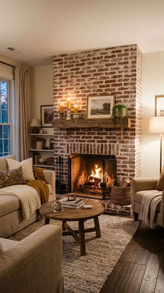 German Schmear Fireplace