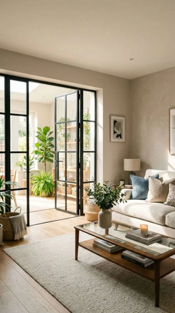 How to Brighten a Dark Room and Make It Feel Twice as Big 7 Glass Interior Doors