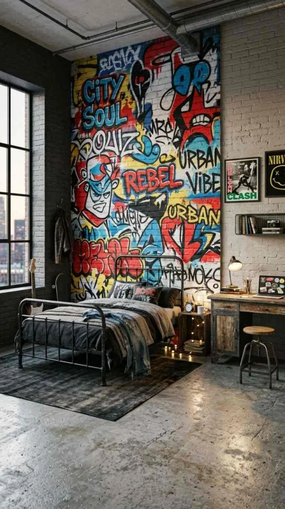 The Grunge Bedroom Everyone Is Saving Right Now 6 Graffiti Wall Bedroom