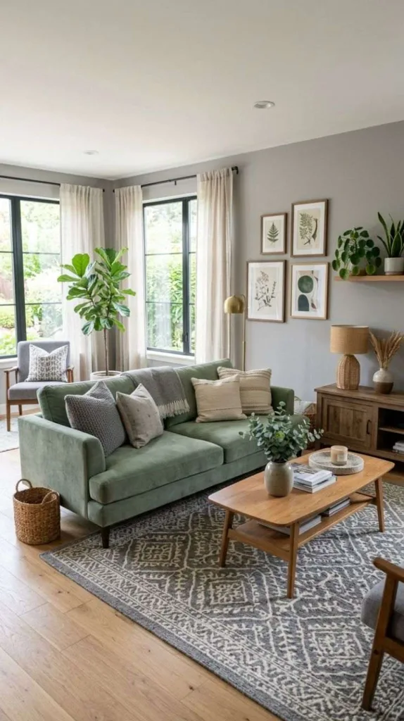 Gray and Sage Green