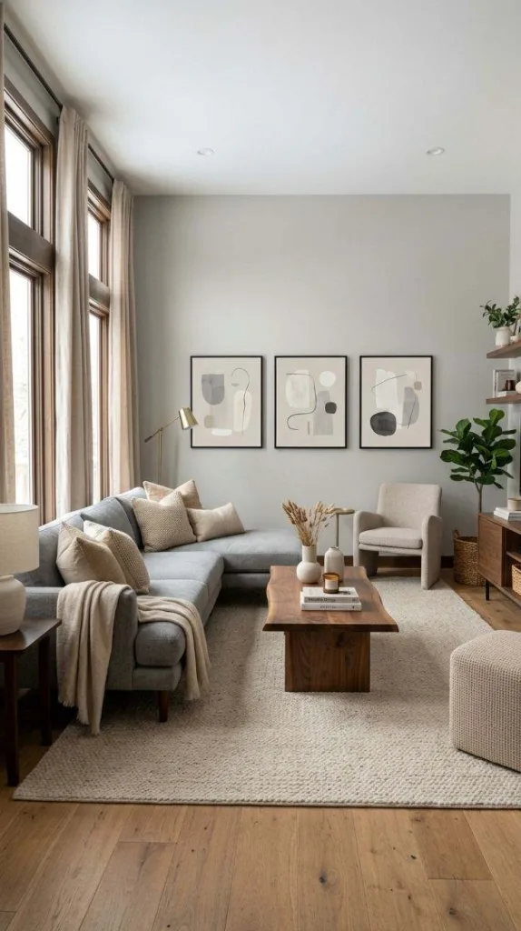Gray with Warm Beige