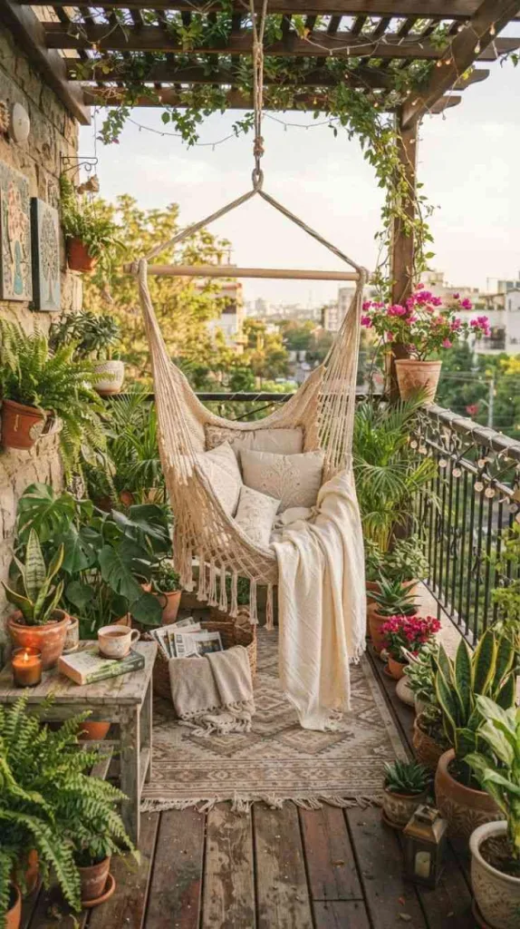 11+ Balcony Decor Stylish Outdoor Living Spaces 8 Hammock Relaxation Spot