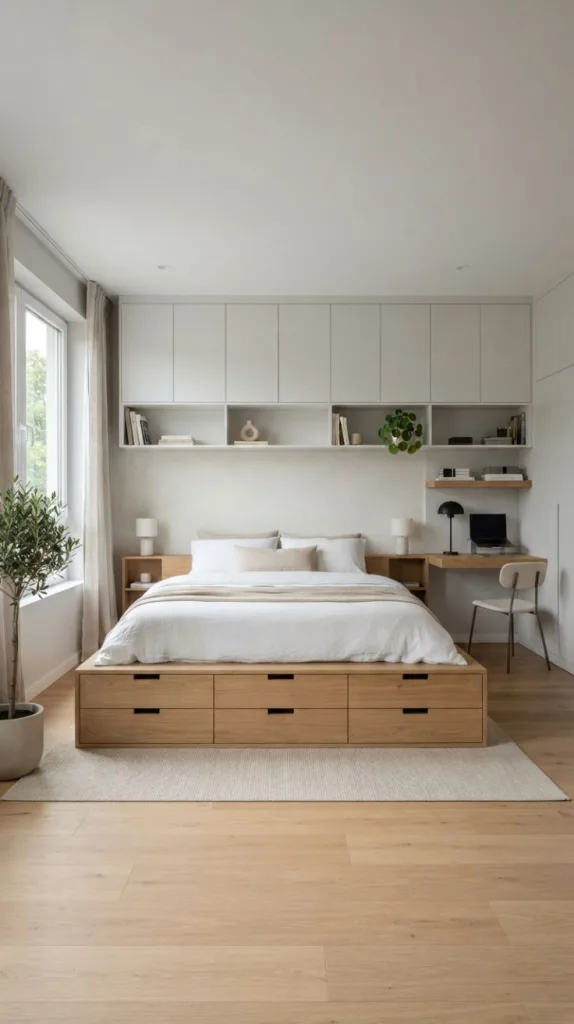 Hidden Storage Bedroom Layout