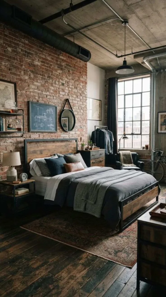 My Dream Modern Men's Bedroom Setup That Looks Expensive 3 Industrial Loft Bedroom Design