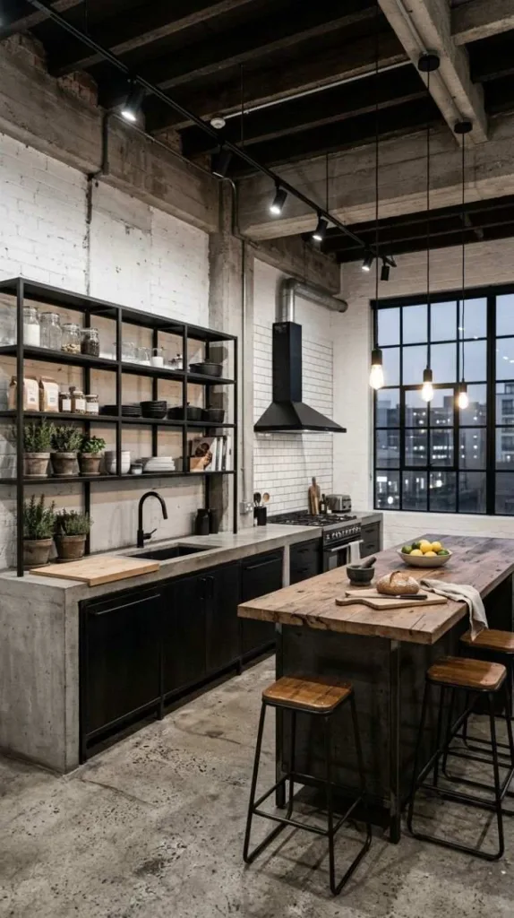 Industrial Monochrome Kitchen