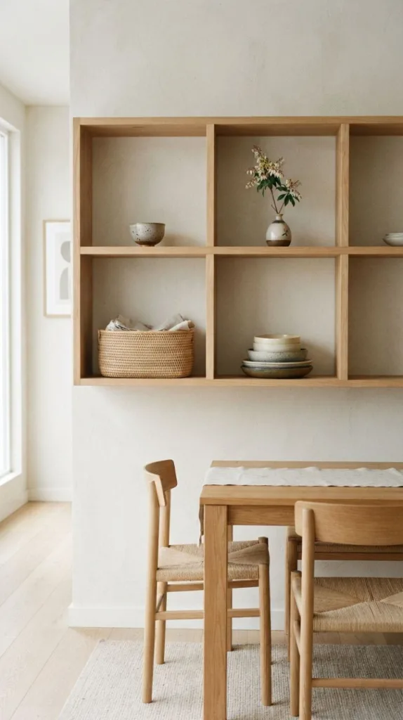 9+ Japandi Dining Room Design for a Modern Home 9 Japandi Dining Room Shelving