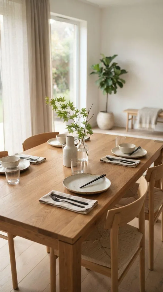 9+ Japandi Dining Room Design for a Modern Home 3 Japandi Dining Table Styling
