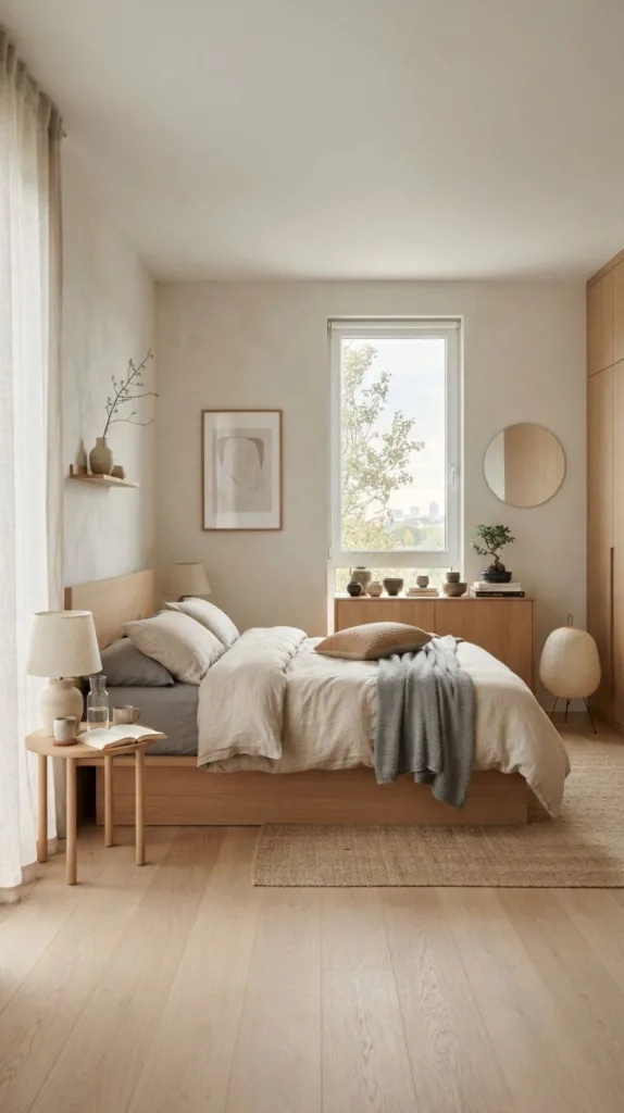 Japandi Men's Bedroom Style