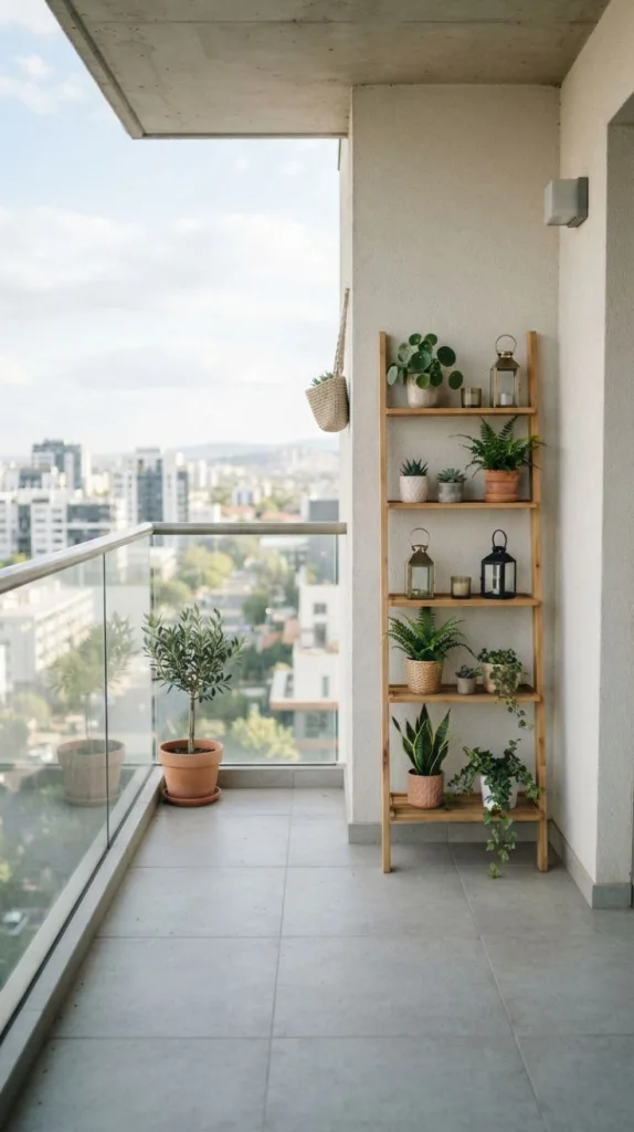 This Minimalist Balcony Decor That Looks Expensive Without the Extra Cost 8 Ladder Shelf Display