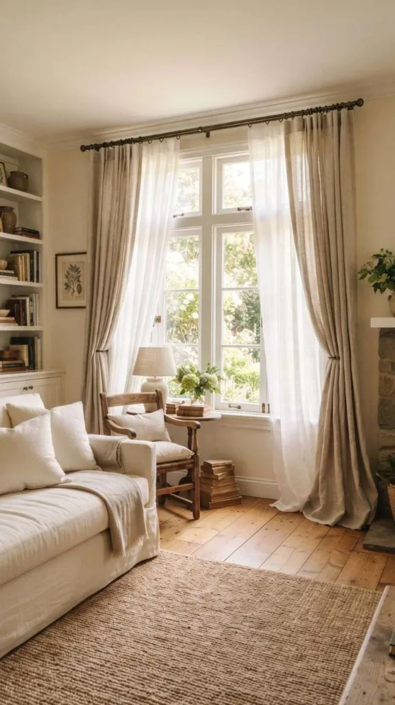 Layered Linen Curtains