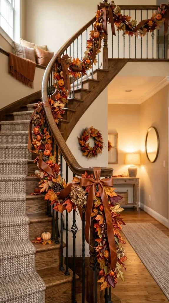 Leather Ribbon Leaf Swags