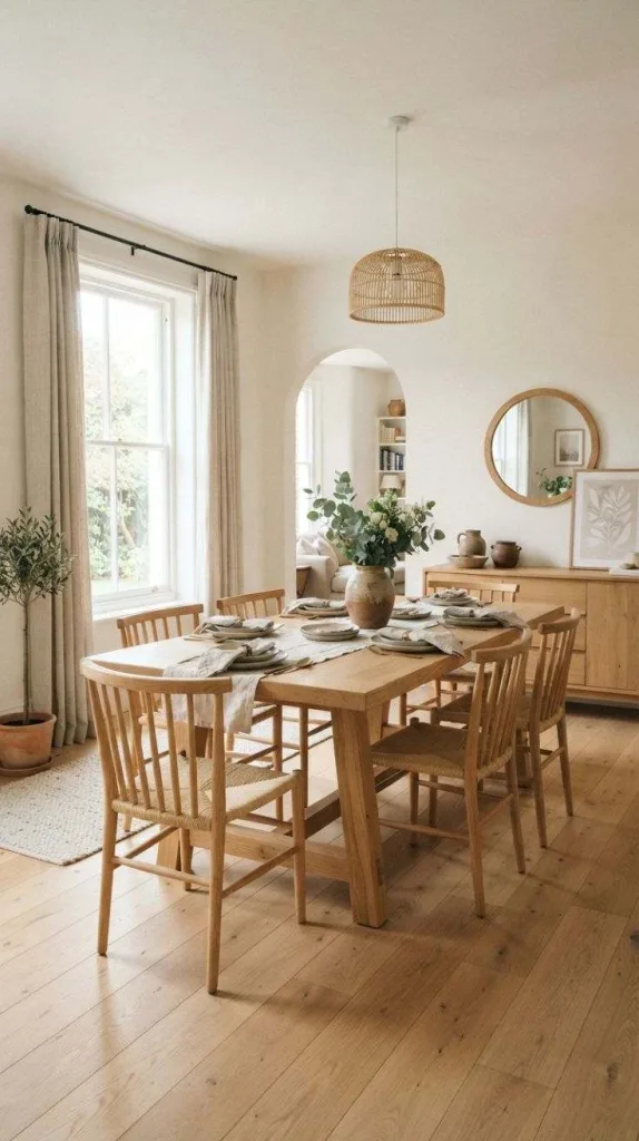 9+ Japandi Dining Room Design for a Modern Home 4 Light Wood Dining Room