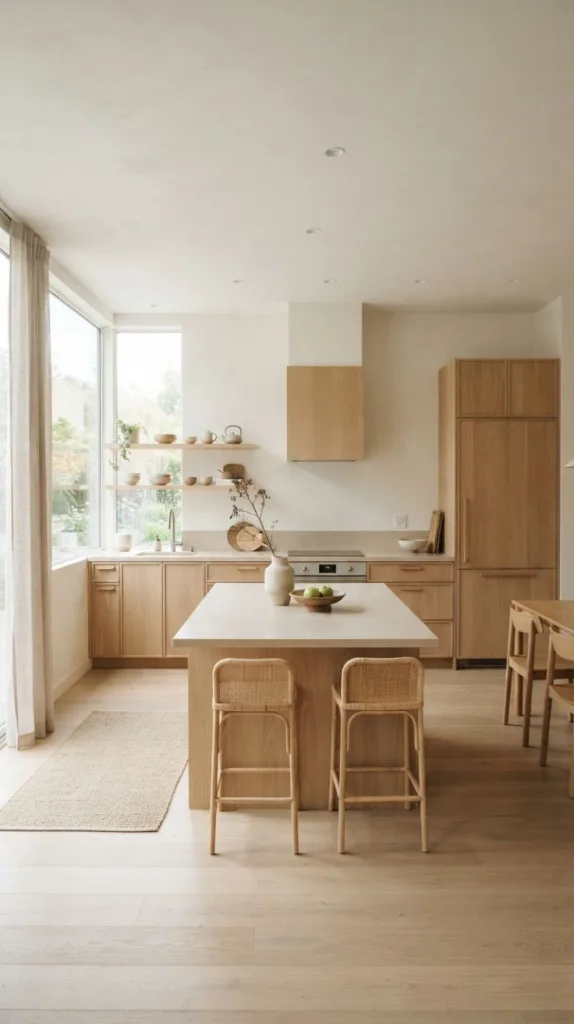 10 Japandi Style Kitchen Design for Modern Living 3 Light Wood Japandi Kitchen