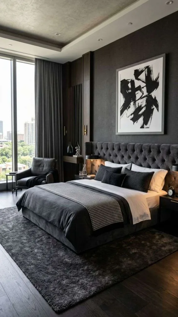 These Masculine Bedroom That Feels Like a Five-Star Suite 5 Luxe Monochrome Bedroom