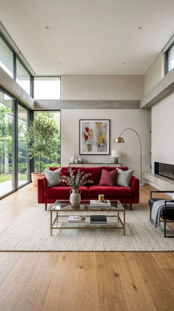These Red Couch Living Rooms Prove Bold Colors Always Win 12 Luxury Modern