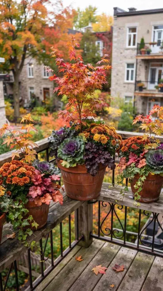 The Cozy Autumn Balcony Decor Everyone's Saving This Season 6 Maple Leaf Planters