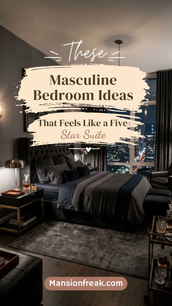 These Masculine Bedroom That Feels Like a Five-Star Suite 2 Masculine Bedroom