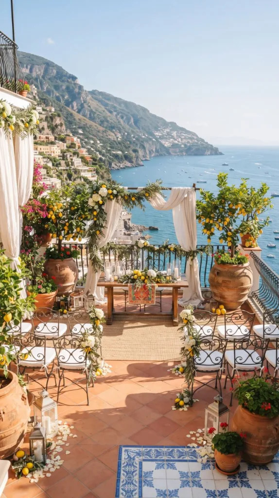The Balcony Wedding Decor Everyone Will Be Talking About 13 Mediterranean Lemon Wedding
