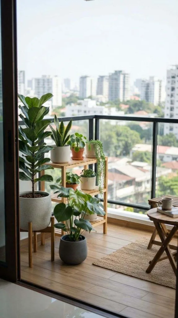 Create an Aesthetic Balcony Decor You'll Never 7 Minimalist Balcony Plant Display