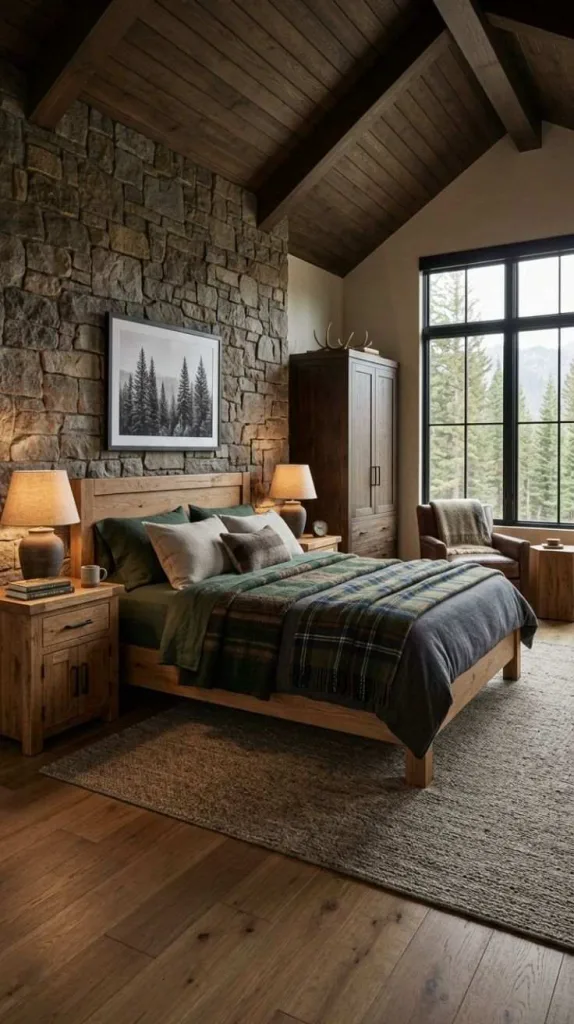 The Cozy Mens Bedroom Trend That's Taking Over Pinterest 8 Modern Lodge Bedroom