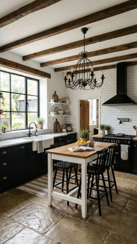 Monochrome Farmhouse Kitchen