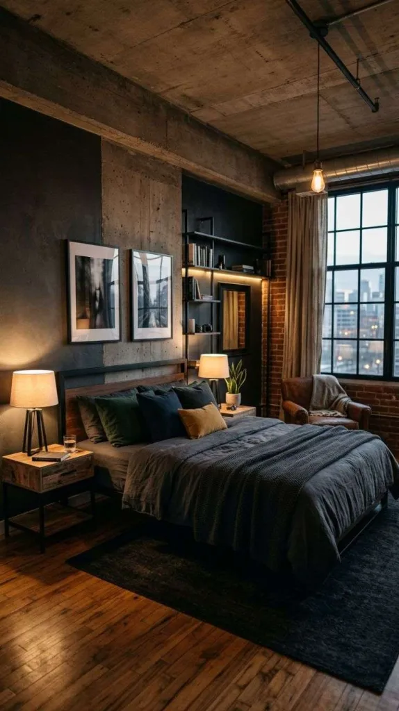 The Cozy Mens Bedroom Trend That's Taking Over Pinterest 4 Moody Loft Bedroom