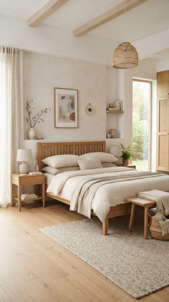 Natural Oak Bedroom Styling