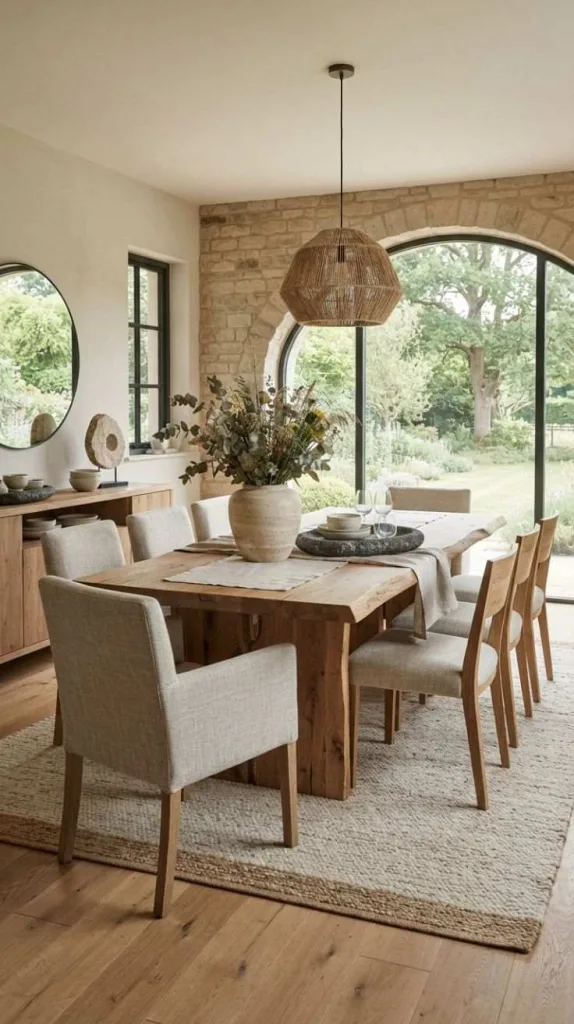 9+ Japandi Dining Room Design for a Modern Home 12 Natural Stone Dining Accents