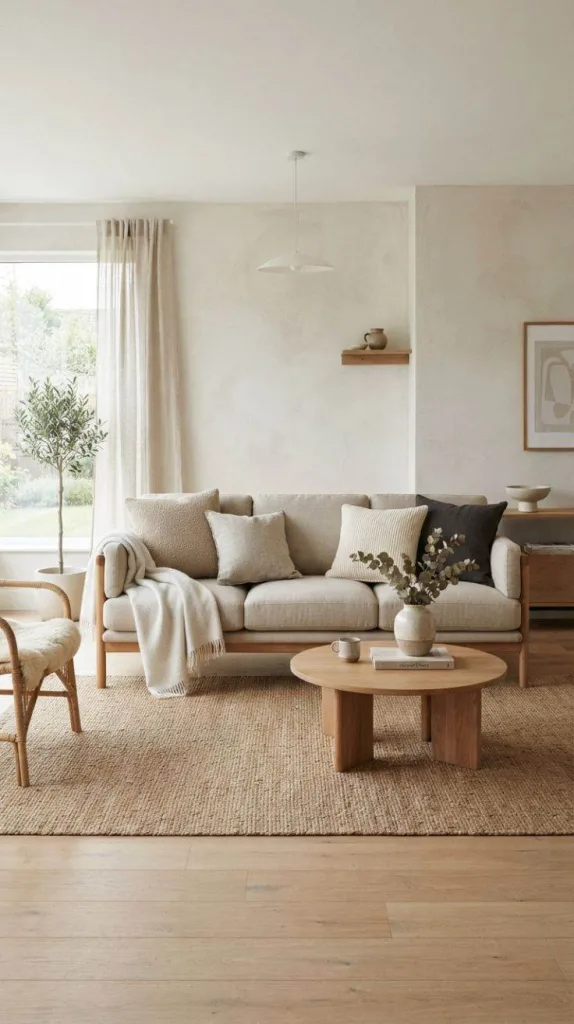 Neutral Japandi Sofa Styling