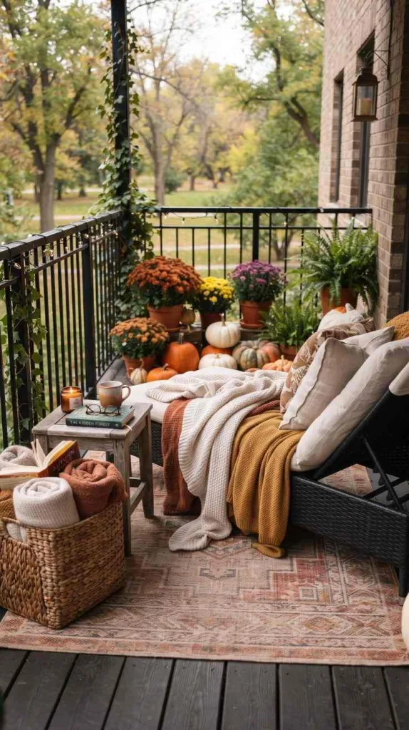 The Cozy Autumn Balcony Decor Everyone's Saving This Season 10 Outdoor Reading Retreat