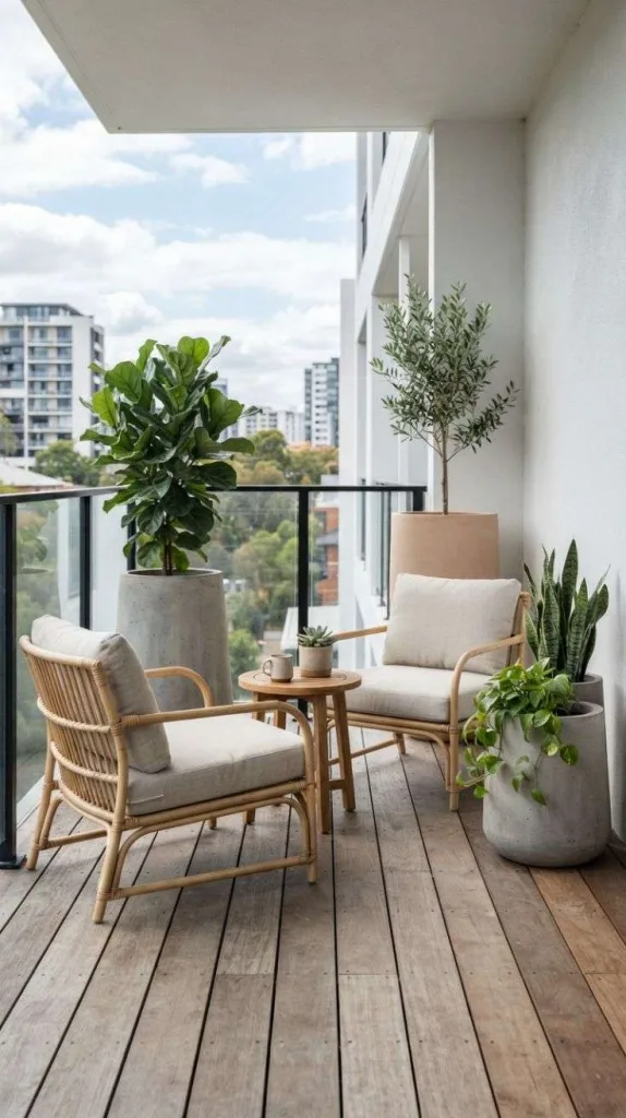 This Minimalist Balcony Decor That Looks Expensive Without the Extra Cost 10 Rattan Seating Area