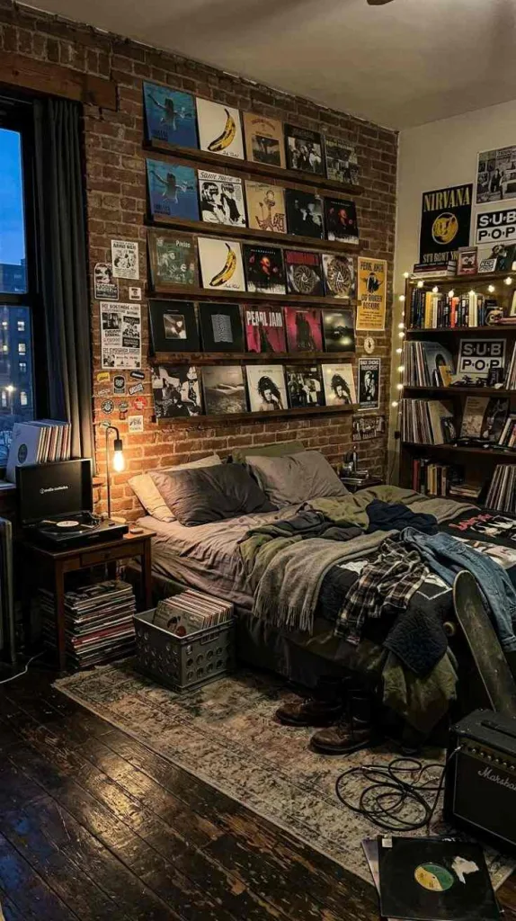 The Grunge Bedroom Everyone Is Saving Right Now 7 Record Collector Bedroom
