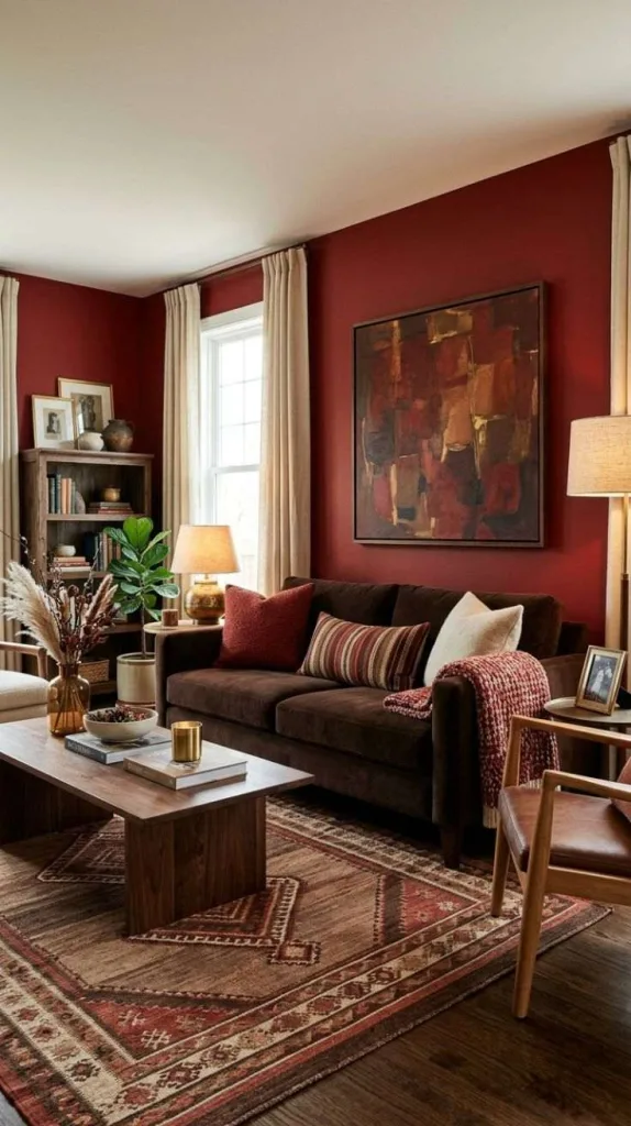 Red and Rich Brown