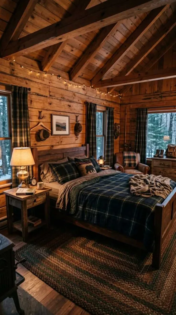 The Cozy Mens Bedroom Trend That's Taking Over Pinterest 3 Rustic Cabin Bedroom