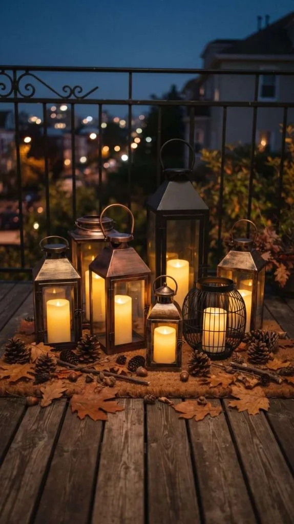 The Cozy Autumn Balcony Decor Everyone's Saving This Season 7 Rustic Lantern Cluster