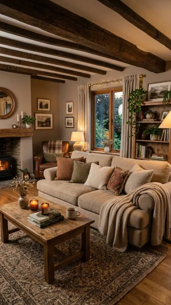 Beige Couch Living Room Worth Saving 9 Rustic Oak Comfort