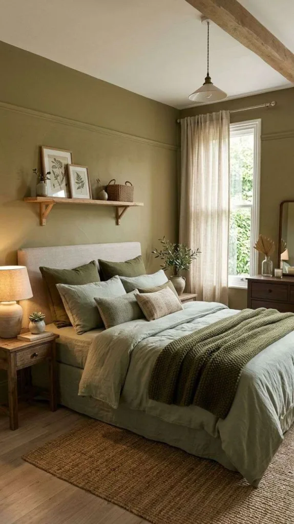 Sage Linen Layered Bedding