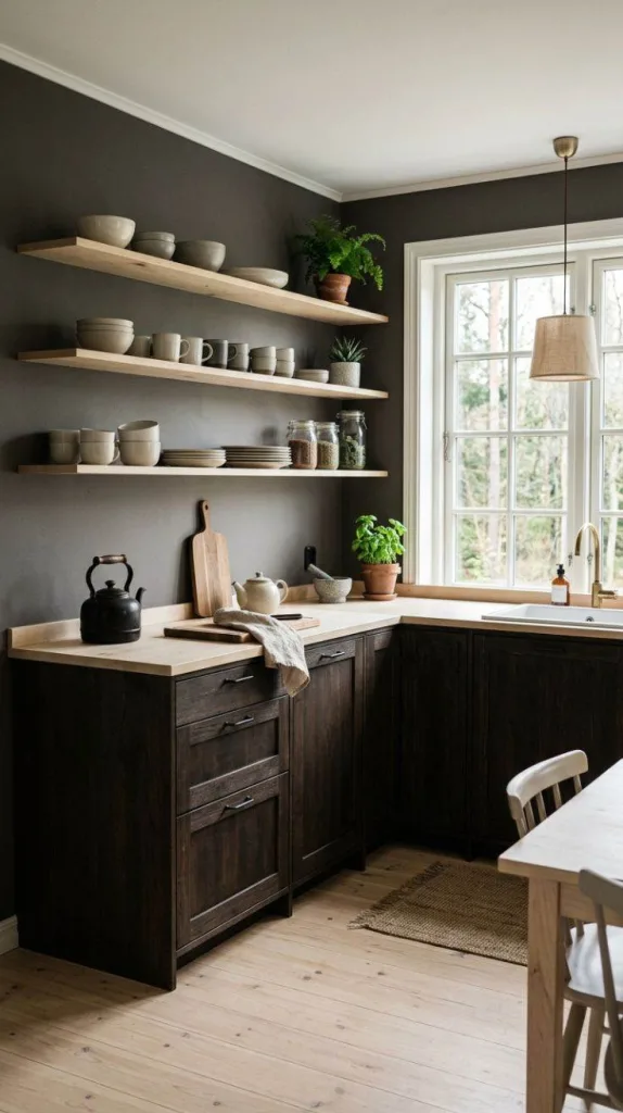 Dark Rustic Kitchen Ideas for Timeless Charm 6 Scandinavian Birch Serenity
