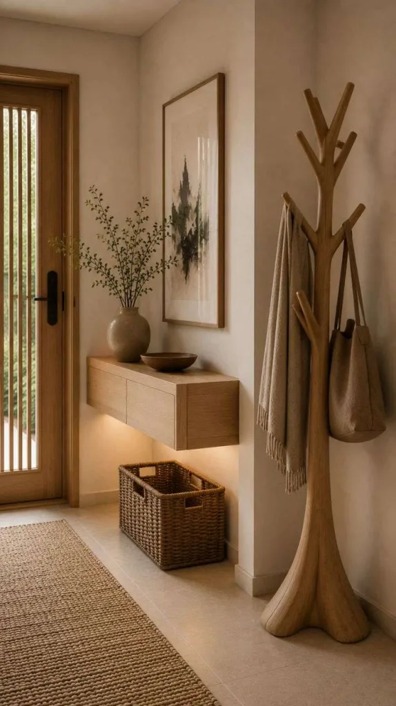 Sculptural Coat Rack Corner