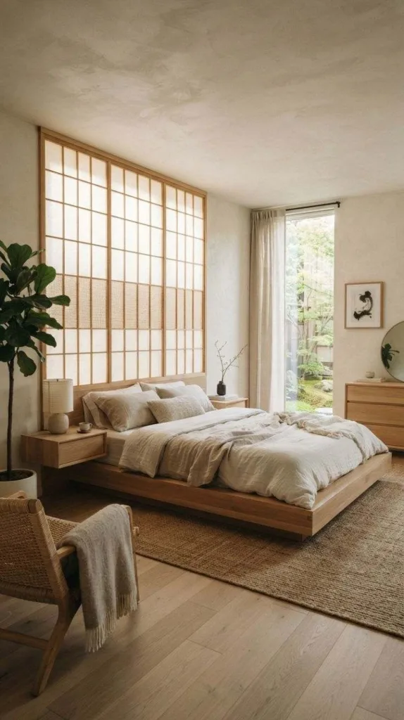 Shoji Screen Headboard Feature