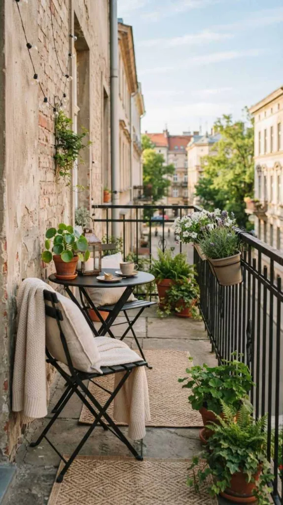 Slim Bistro Balcony Setup